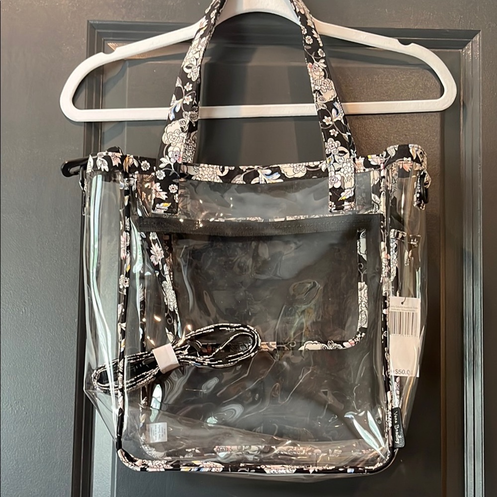 Vera Bradley Floral Clear Tote Bag NWT